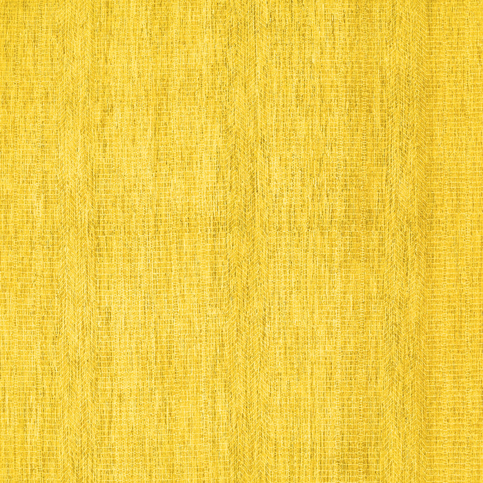 Square Machine Washable Solid Yellow Modern Rug, wshcon309yw