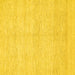 Square Machine Washable Solid Yellow Modern Rug, wshcon309yw