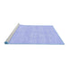Sideview of Machine Washable Solid Blue Modern Rug, wshcon309blu