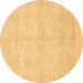 Round Solid Brown Modern Rug, con309brn