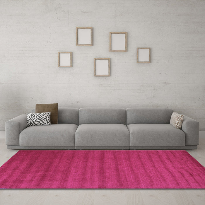 Machine Washable Abstract Purple Contemporary Area Rugs in a Living Room, wshcon30pur