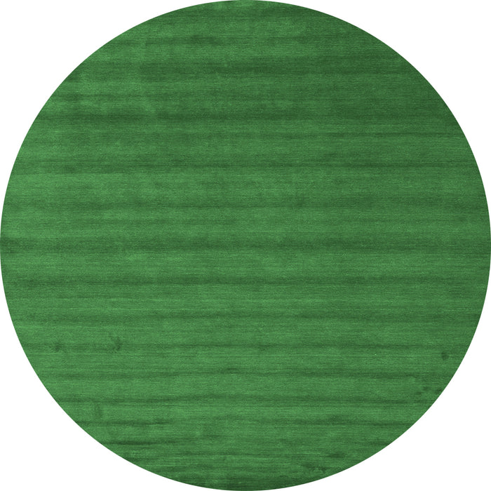 Round Abstract Emerald Green Contemporary Rug, con30emgrn