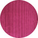 Round Machine Washable Abstract Purple Contemporary Area Rugs, wshcon30pur