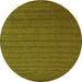 Square Abstract Green Contemporary Rug, con30grn