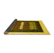 Sideview of Abstract Yellow Contemporary Rug, con310yw