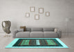 Machine Washable Abstract Light Blue Contemporary Rug in a Living Room, wshcon310lblu