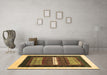 Machine Washable Abstract Brown Contemporary Rug in a Living Room,, wshcon310brn