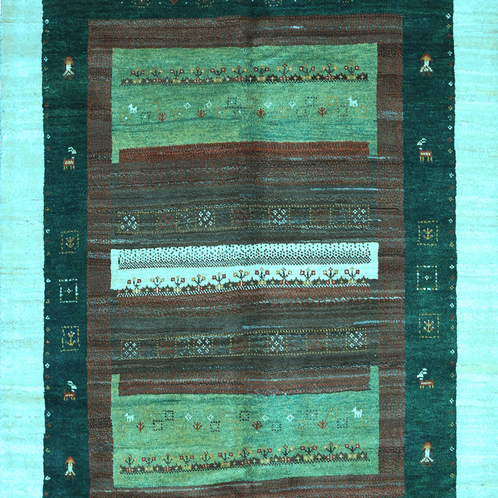 Abstract Light Blue Contemporary Rug, con310lblu