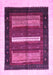 Machine Washable Abstract Pink Contemporary Rug, wshcon310pnk