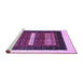 Sideview of Machine Washable Abstract Purple Contemporary Area Rugs, wshcon310pur