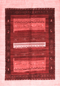 Abstract Red Contemporary Rug, con310red