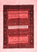 Abstract Red Contemporary Area Rugs