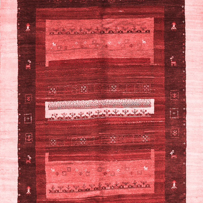Abstract Red Contemporary Area Rugs