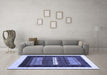 Machine Washable Abstract Blue Contemporary Rug in a Living Room, wshcon310blu