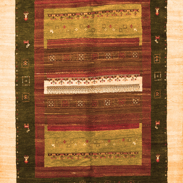 Abstract Orange Contemporary Rug, con310org