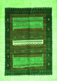 Abstract Green Contemporary Rug, con310grn