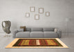 Machine Washable Abstract Orange Contemporary Area Rugs in a Living Room, wshcon310org