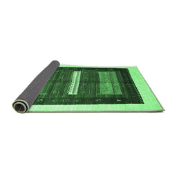 Sideview of Abstract Emerald Green Contemporary Rug, con310emgrn