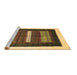 Sideview of Machine Washable Abstract Brown Contemporary Rug, wshcon310brn