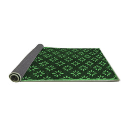 Sideview of Abstract Emerald Green Contemporary Rug, con311emgrn