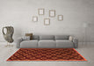 Machine Washable Abstract Orange Contemporary Area Rugs in a Living Room, wshcon311org