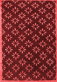 Abstract Red Contemporary Rug, con311red