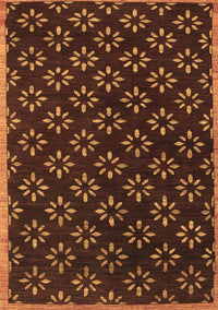 Abstract Brown Contemporary Rug, con311brn