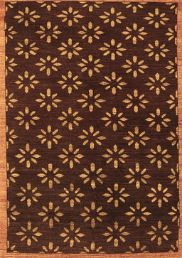 Abstract Brown Contemporary Rug, con311brn