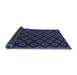 Sideview of Abstract Blue Contemporary Rug, con311blu