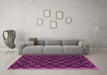 Machine Washable Abstract Purple Contemporary Area Rugs in a Living Room, wshcon311pur