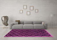 Machine Washable Abstract Purple Contemporary Rug, wshcon311pur