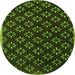 Square Abstract Green Contemporary Rug, con311grn