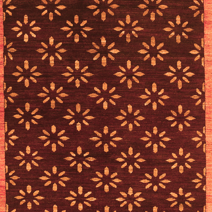 Serging Thickness of Machine Washable Abstract Orange Contemporary Area Rugs, wshcon311org