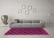 Machine Washable Abstract Pink Contemporary Rug in a Living Room, wshcon311pnk