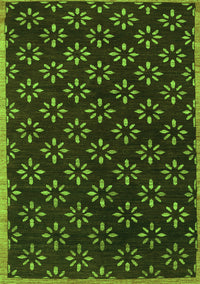 Abstract Green Contemporary Rug, con311grn