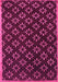 Machine Washable Abstract Pink Contemporary Rug, wshcon311pnk