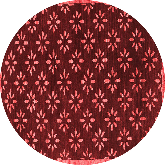 Machine Washable Abstract Red Contemporary Rug, wshcon311red