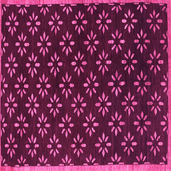 Square Abstract Pink Contemporary Rug, con311pnk