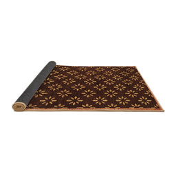 Sideview of Abstract Brown Contemporary Rug, con311brn
