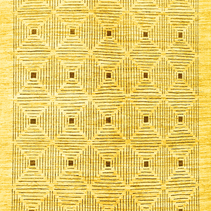 Abstract Yellow Contemporary Rug, con312yw