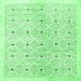 Square Abstract Emerald Green Contemporary Rug, con312emgrn