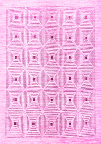 Abstract Pink Contemporary Rug, con312pnk