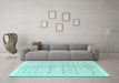 Machine Washable Abstract Light Blue Contemporary Rug in a Living Room, wshcon312lblu