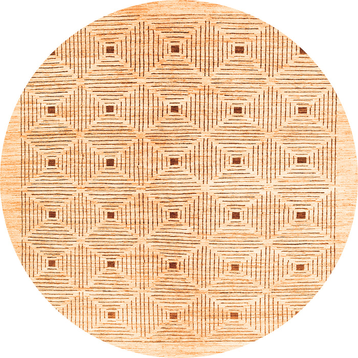 Square Abstract Orange Contemporary Rug, con312org