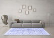 Machine Washable Abstract Blue Contemporary Rug in a Living Room, wshcon312blu