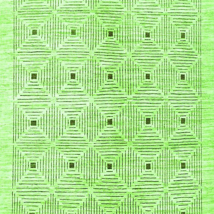 Abstract Green Contemporary Rug, con312grn