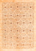 Serging Thickness of Machine Washable Abstract Orange Contemporary Area Rugs, wshcon312org