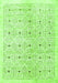 Serging Thickness of Machine Washable Abstract Green Contemporary Area Rugs, wshcon312grn