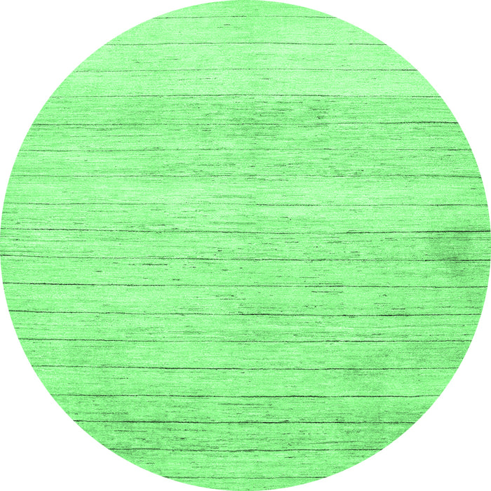 Round Abstract Emerald Green Contemporary Rug, con313emgrn