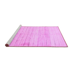 Sideview of Machine Washable Abstract Purple Contemporary Area Rugs, wshcon313pur